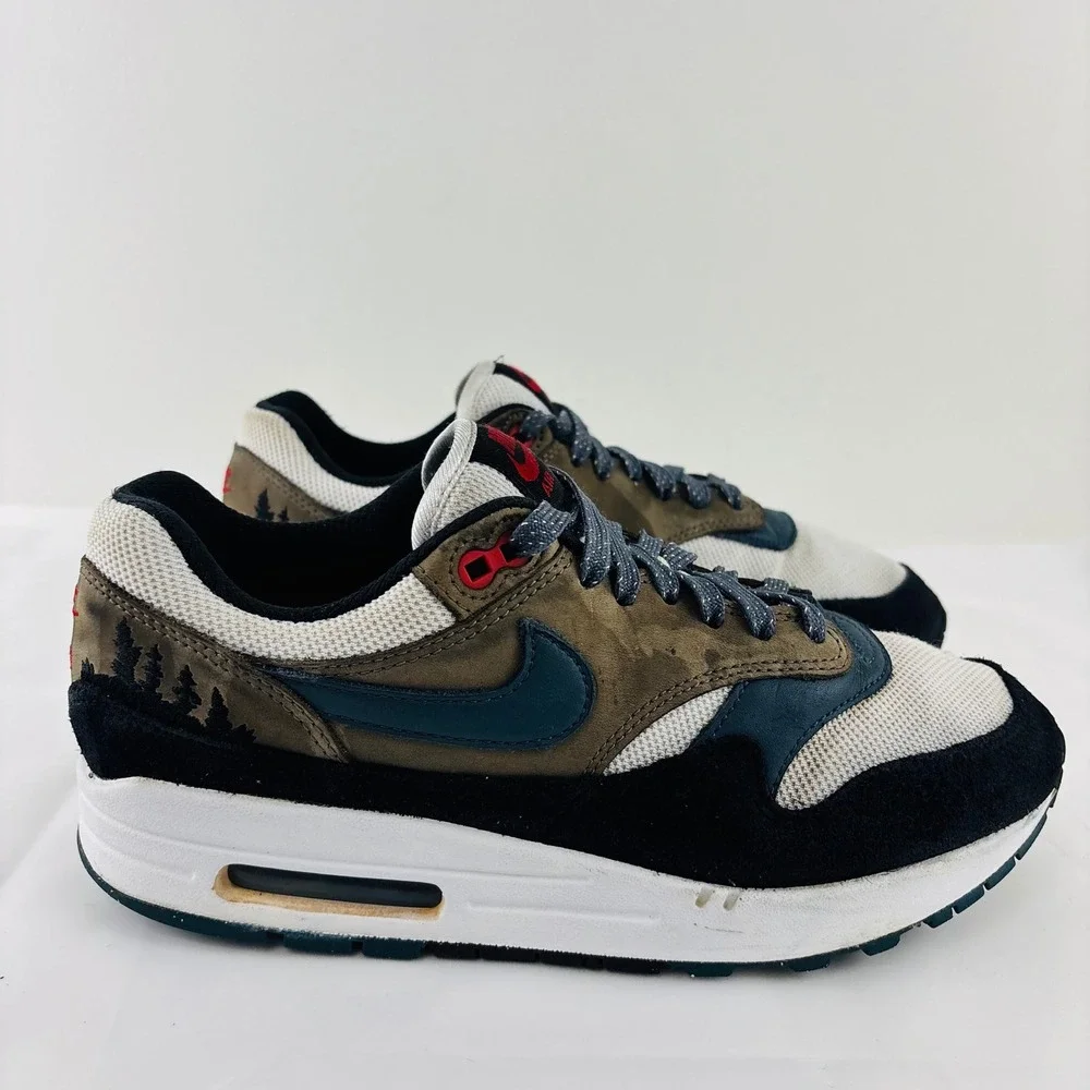 Nike Air Max 1 PRM Escape Treeline‎ Brown Black Sneaker Shoes Men's 8 FJ0698-100
